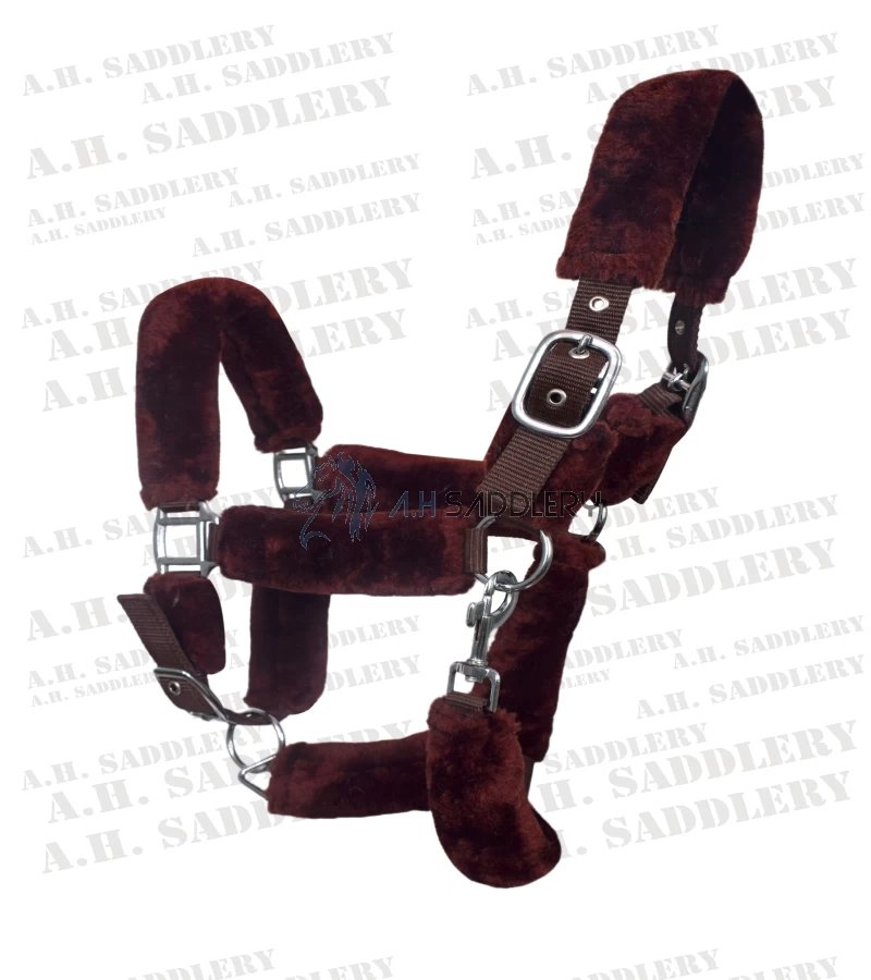 Premium Nylon Full Mink Horse Halters - Adjustable and Comfortable Equestrian Gear